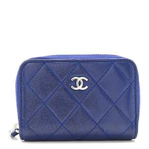 Chanel Lambskin Quilted Zip Around Coin #231478C55B